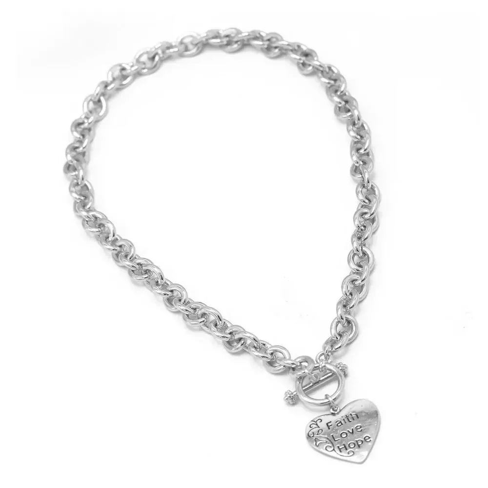 Silver heart necklace